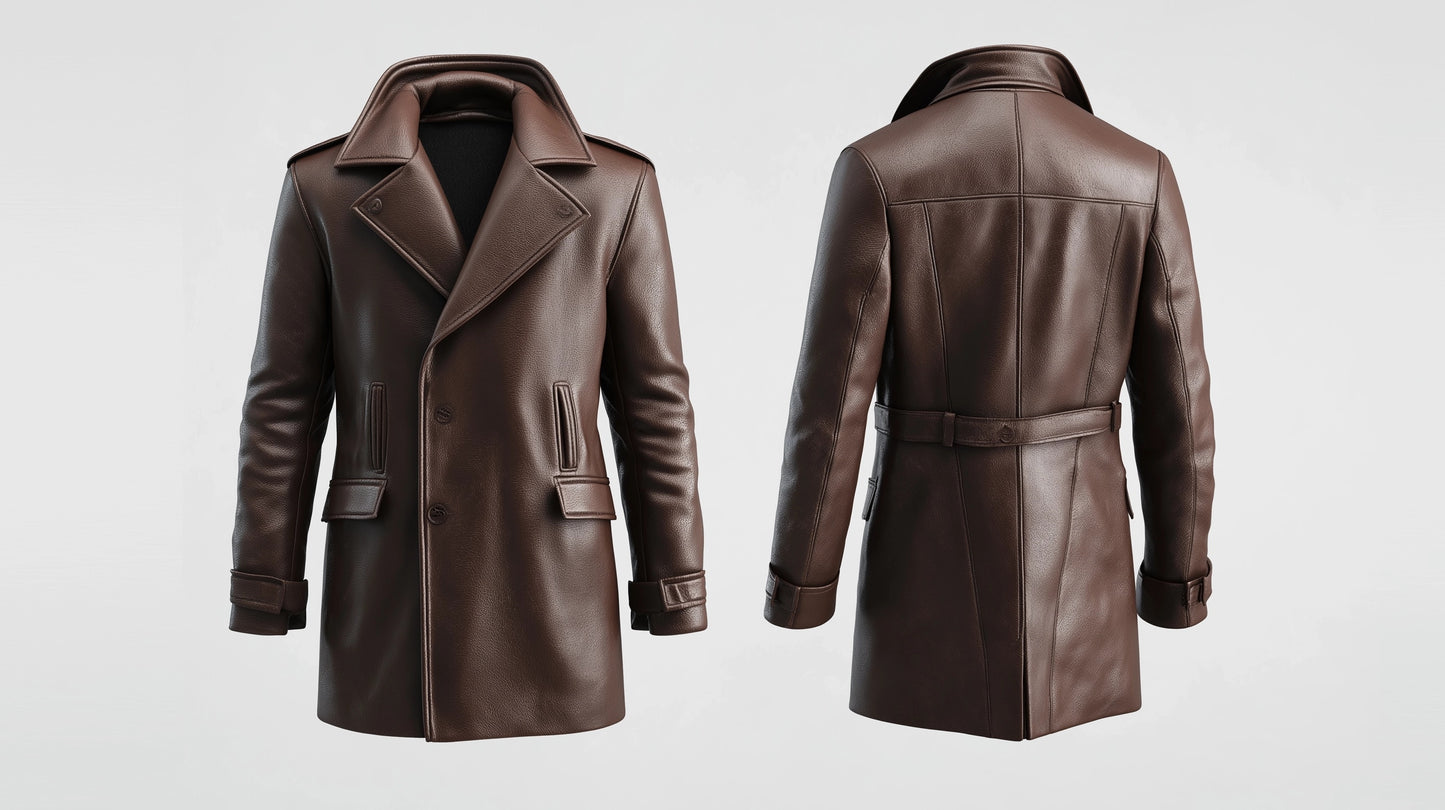 THE REGENT MEN'S LEATHER COAT