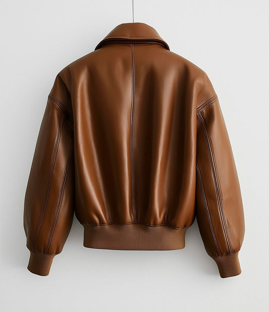 MAYFAIR MUSE, WOMEN OVERSIZED LEATHER JACKET