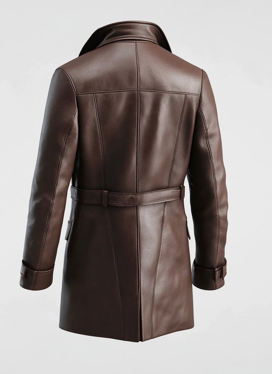 THE REGENT MEN'S LEATHER COAT