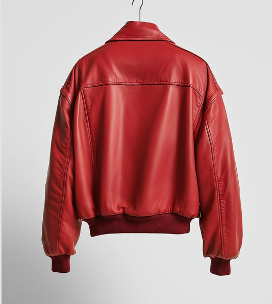 CAMDEN ROUGE, WOMEN OVERSIZED LEATHER JACKET