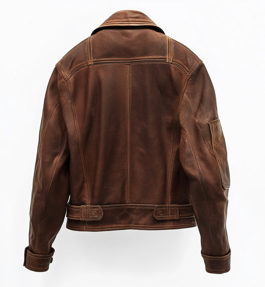 WINDSOR HERITAGE MEN'S DISTRESSED LEATHER JACKET