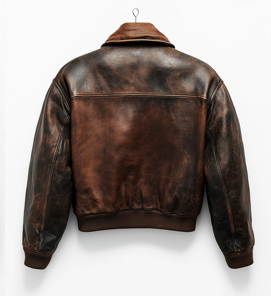 IMPERIAL LINE,WOMEN OVERSIZED DISTRESSED LEATHER JACKET