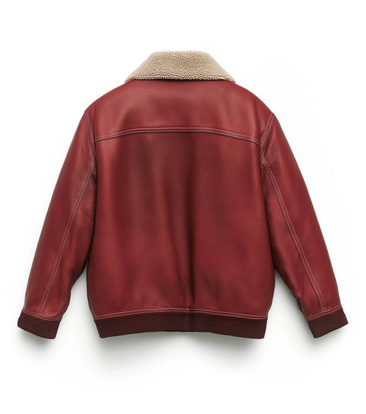 OXFORD CLASSIC, WOMEN OVERSIZED DISTRESSED LEATHER SHEARLING