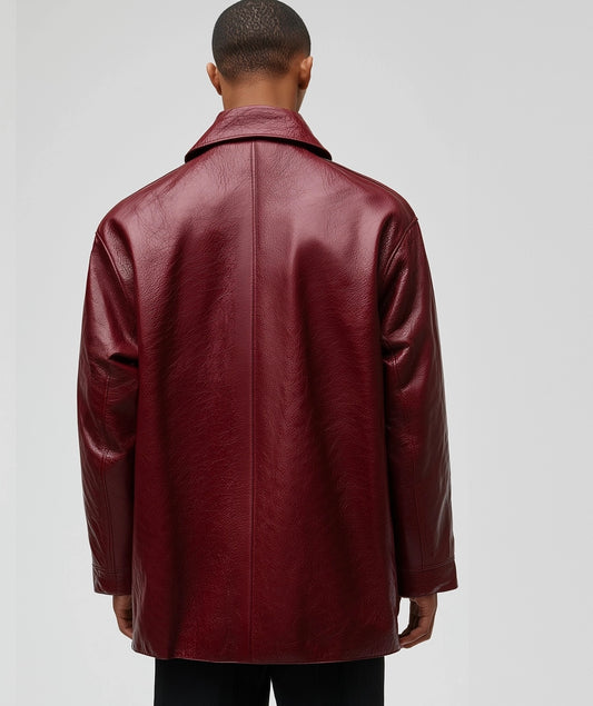 SOHO NIGHTS MEN'S OVERSIZED LEATHER JACKET