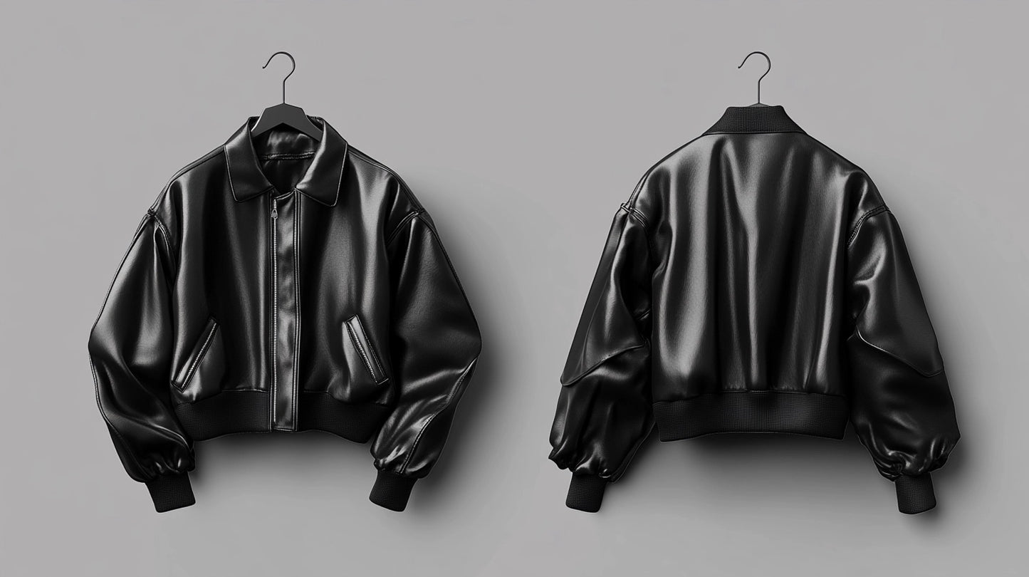 EDGY WOMEN OVERSIZED LEATHER BOMBER JACKET