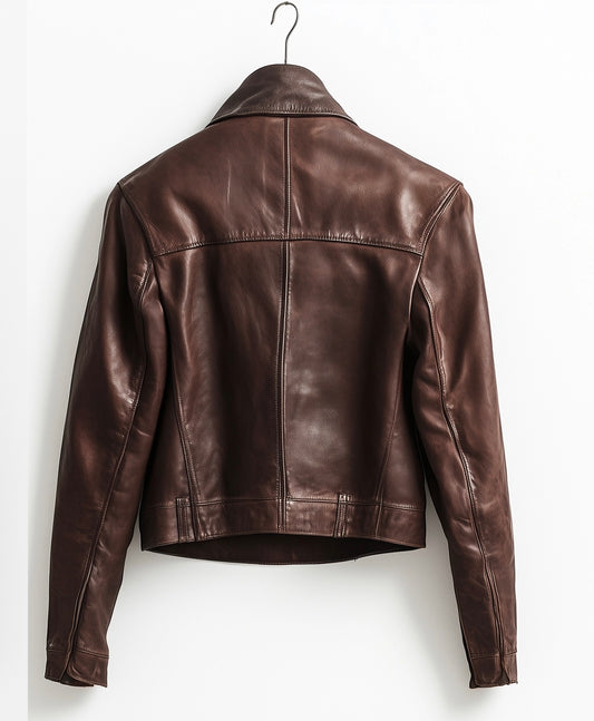 WOMEN CROPPED LEATHER JACKET