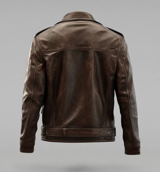THE RIDER MEN'S BIKER LEATHER JACKET