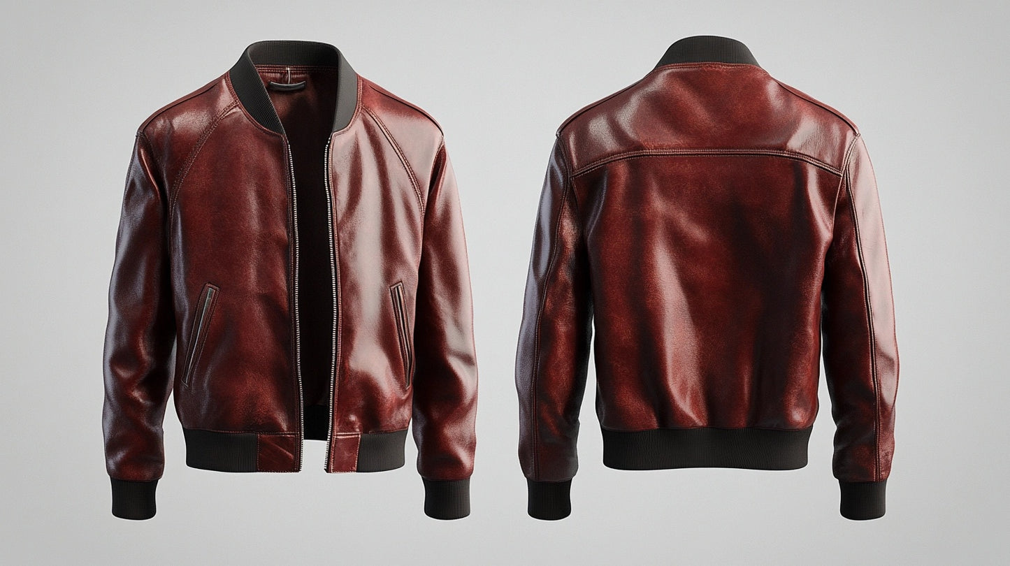 THE BOUND MEN'S BOMBER LEATHER JACKET