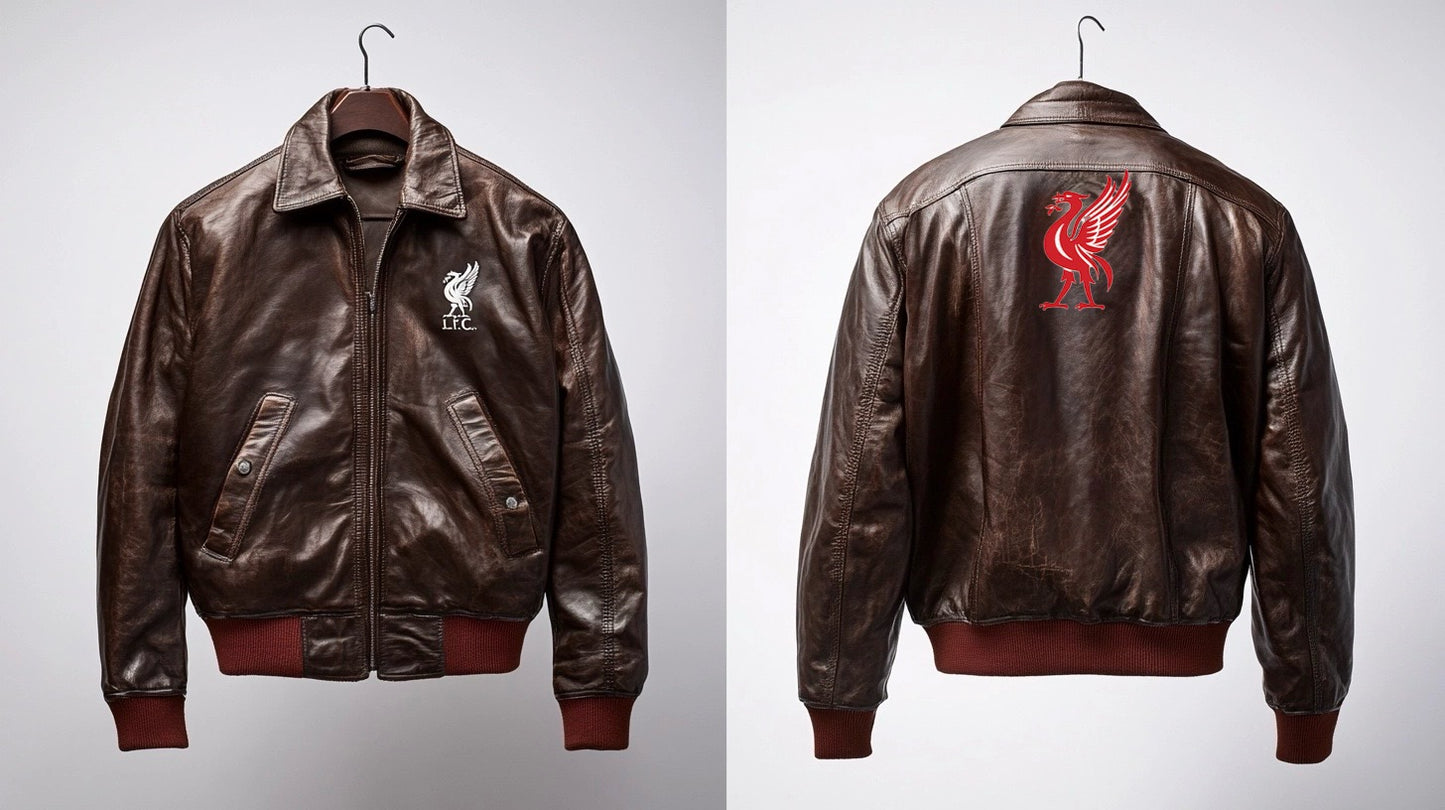 MEN'S LIVERPOOL F.C OVERSIZED LEATHER JACKET