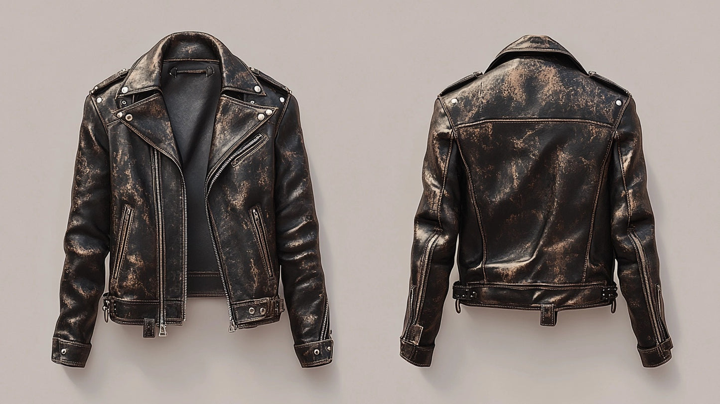 RAFAH WOMEN OVERSIZED BIKER LEATHER JACKET