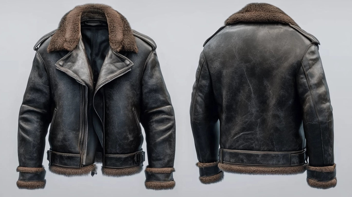 MEN'S OVERSIZED BIKER SHEARLING