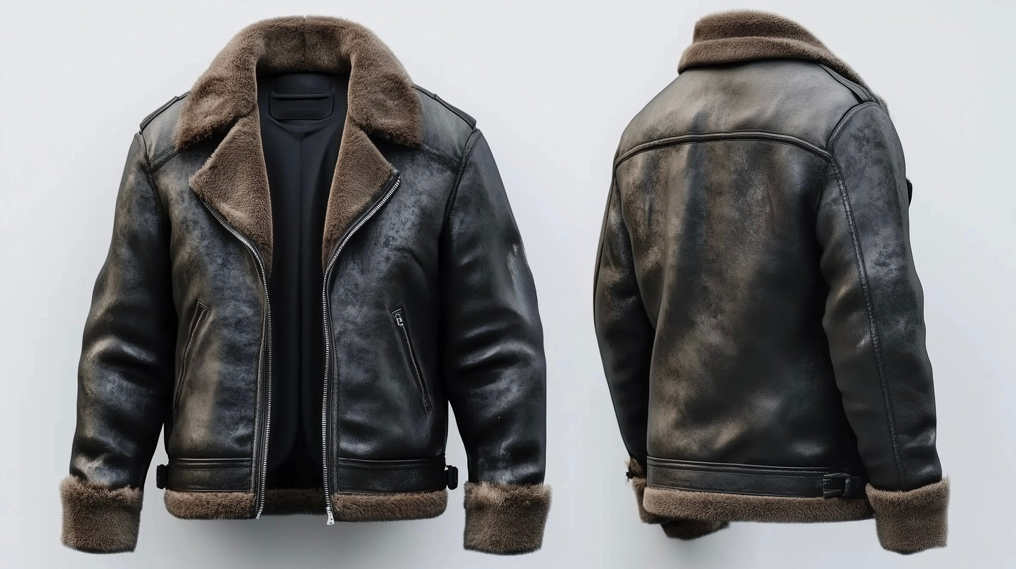WOMEN, LIMITED OVERSIZED LEATHER SHEARLING