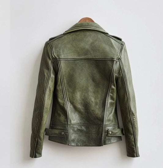 RUSTIC RHAPSODY WOMEN OVERSIZED MOTO LEATHER JACKET