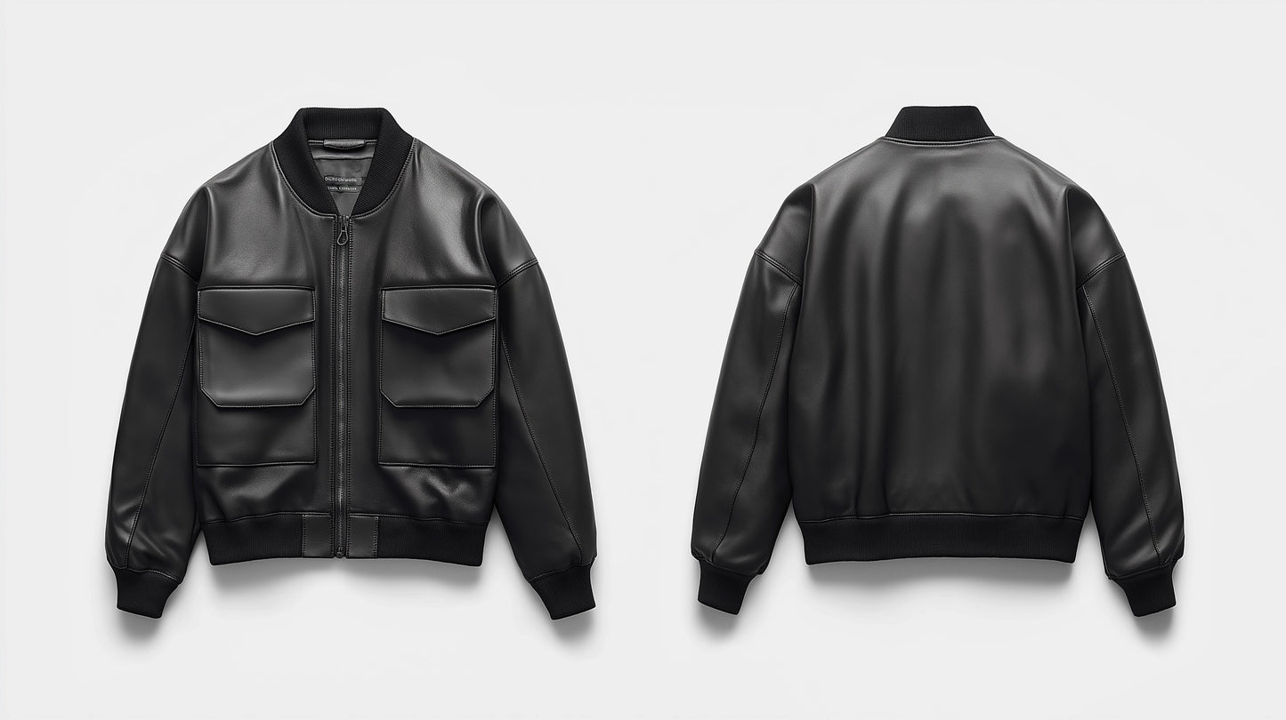 OPULENT WOMEN OVERSIZED LEATHER BOMBER