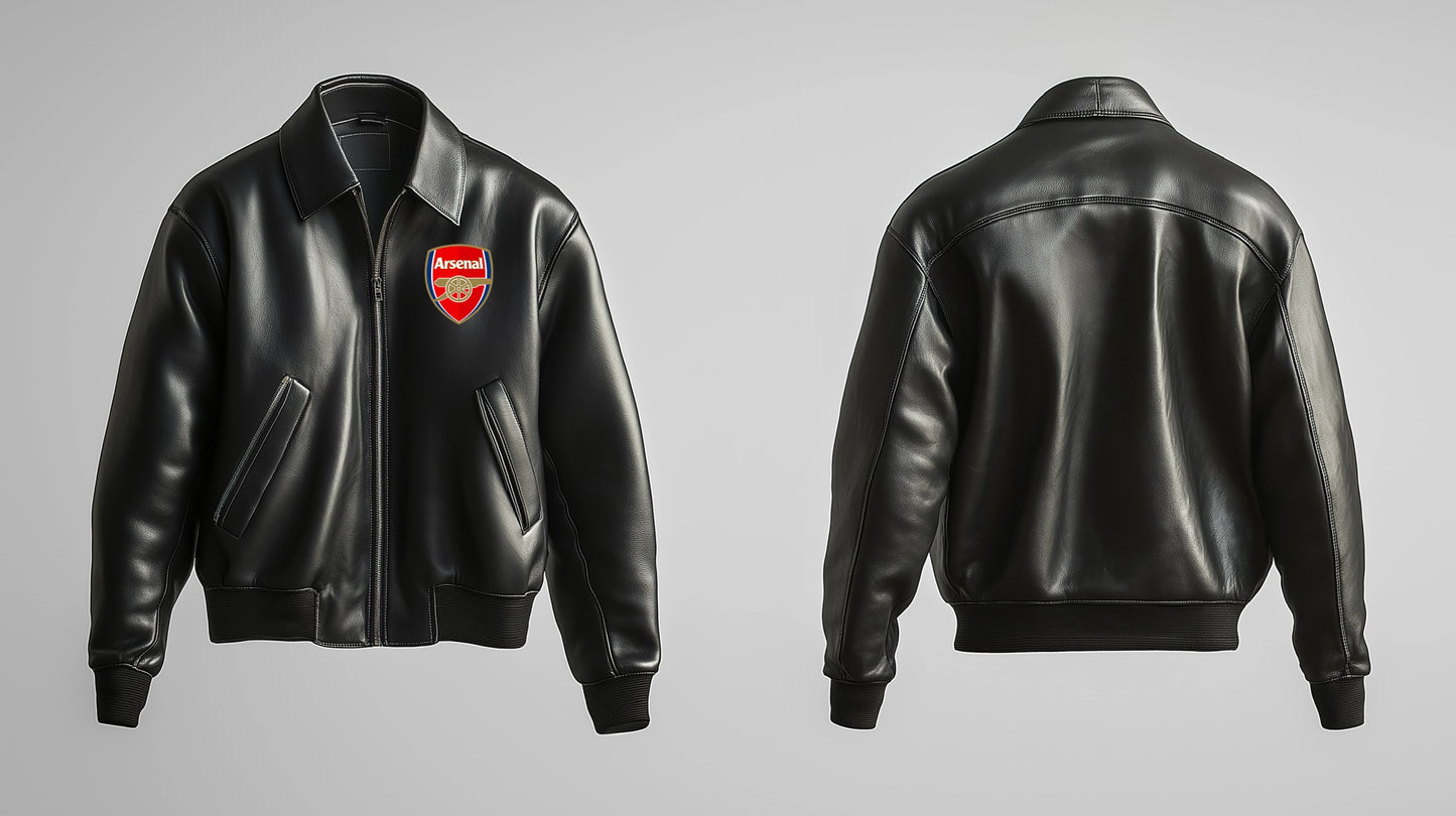 WOMEN ARSENAL F.C OVERSIZED LEATHER JACKET