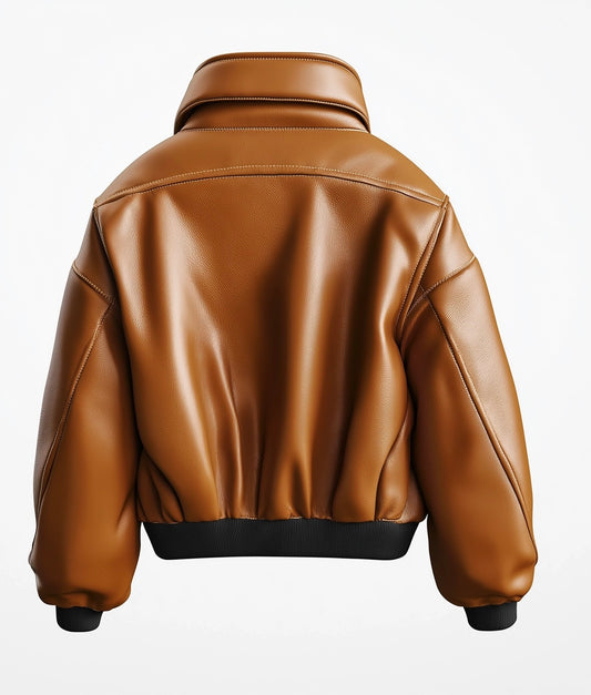 THE BOLD BOMBER MEN'S OVERSIZED LEATHER JACKET