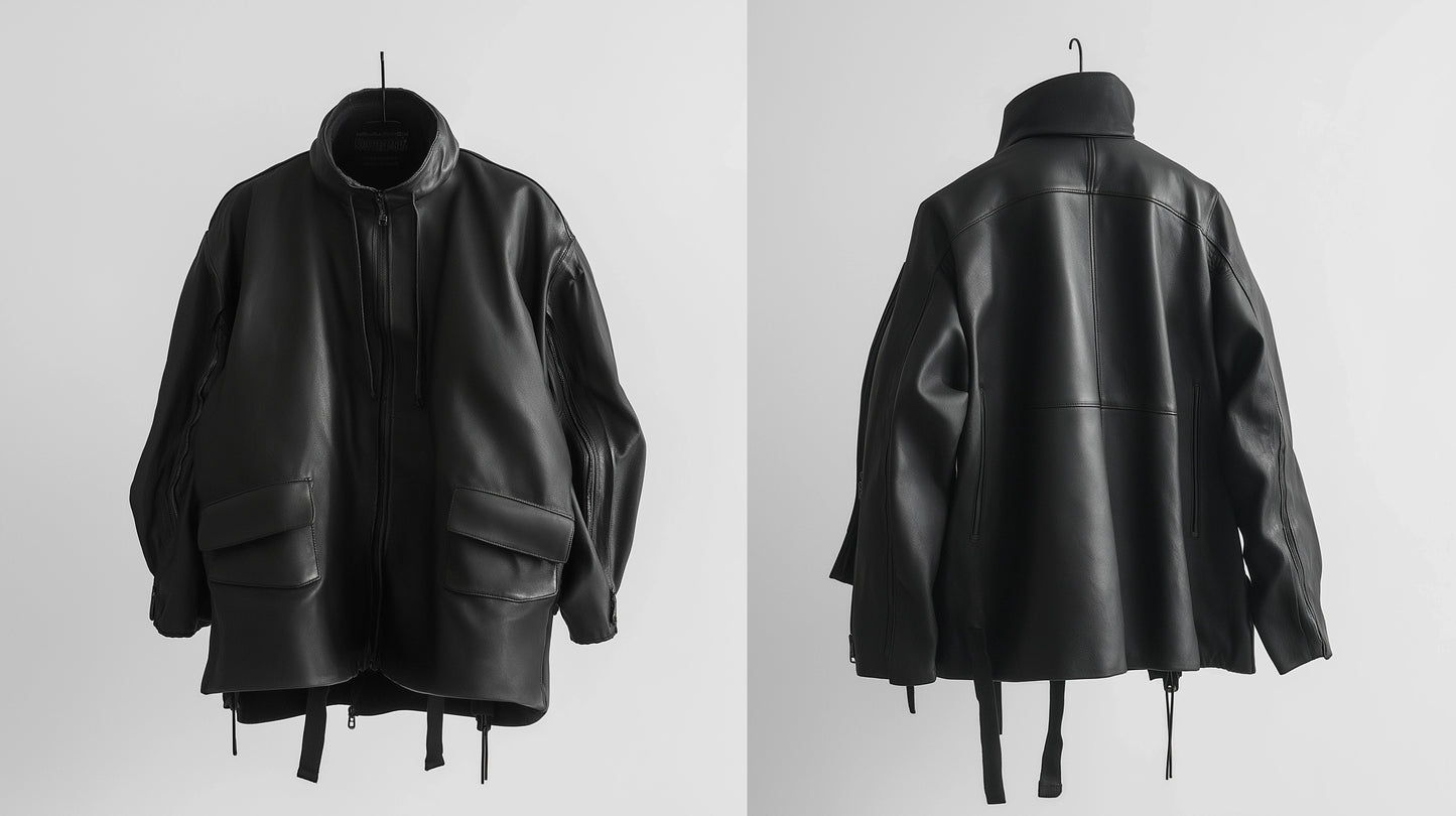 THE RAVEN, WOMEN OVERSIZED LEATHER JACKET