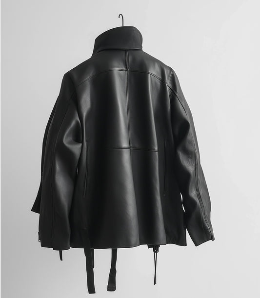 THE RAVEN, WOMEN OVERSIZED LEATHER JACKET