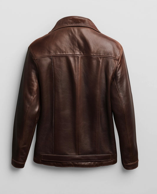 MEN'S TRUCKER LEATHER JACKET