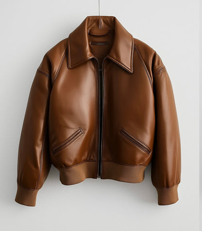 MAYFAIR MUSE, WOMEN OVERSIZED LEATHER JACKET