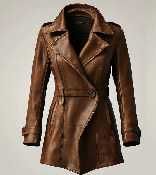 WINDSOR GRACE, WOMEN LEATHER COAT