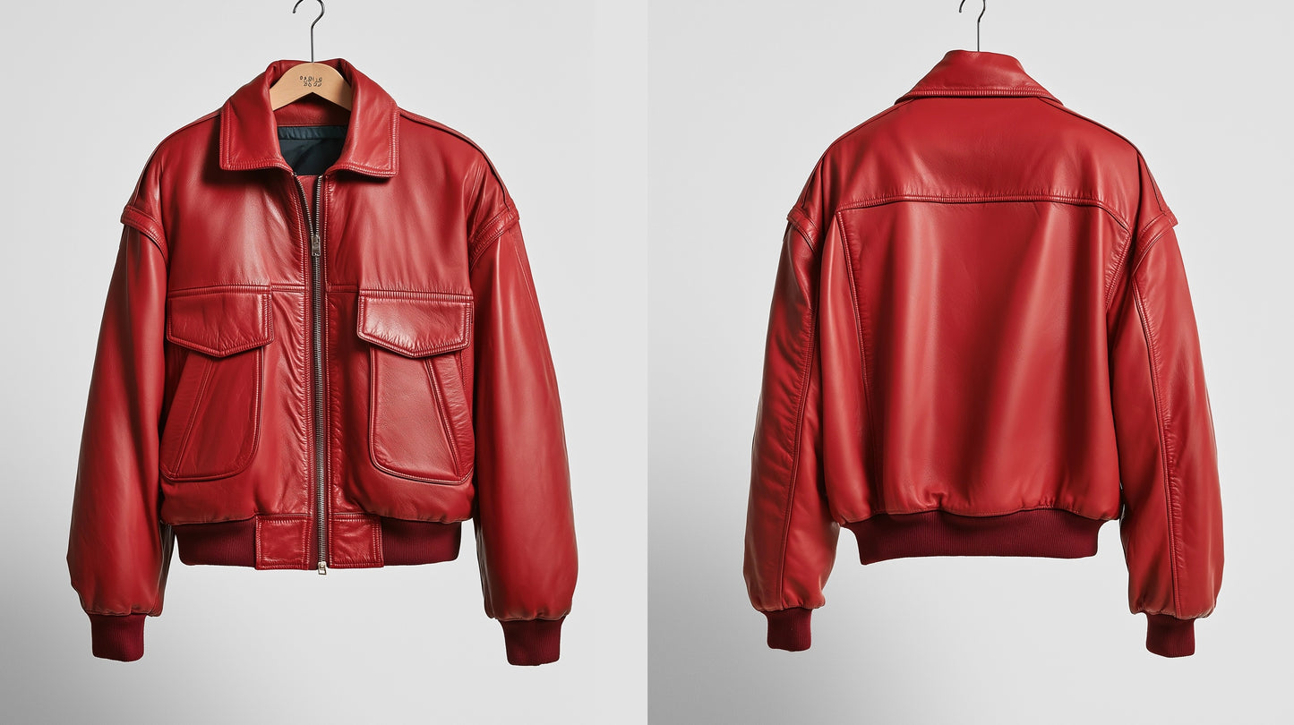 CAMDEN ROUGE, WOMEN OVERSIZED LEATHER JACKET