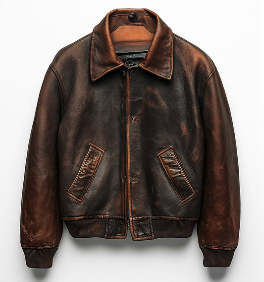 BRIXTON REBEL MEN'S OVERSIZED LEATHER JACKET