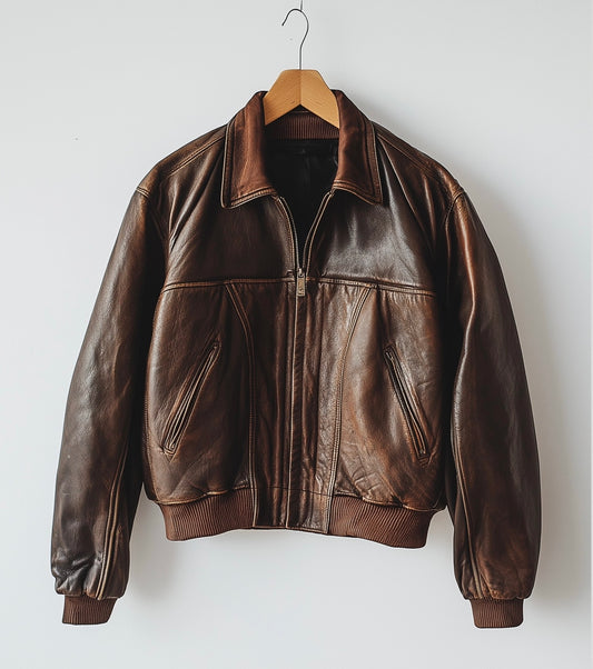 OUTLAW SPIRIT MEN'S OVERSIZED LEATHER JACKET