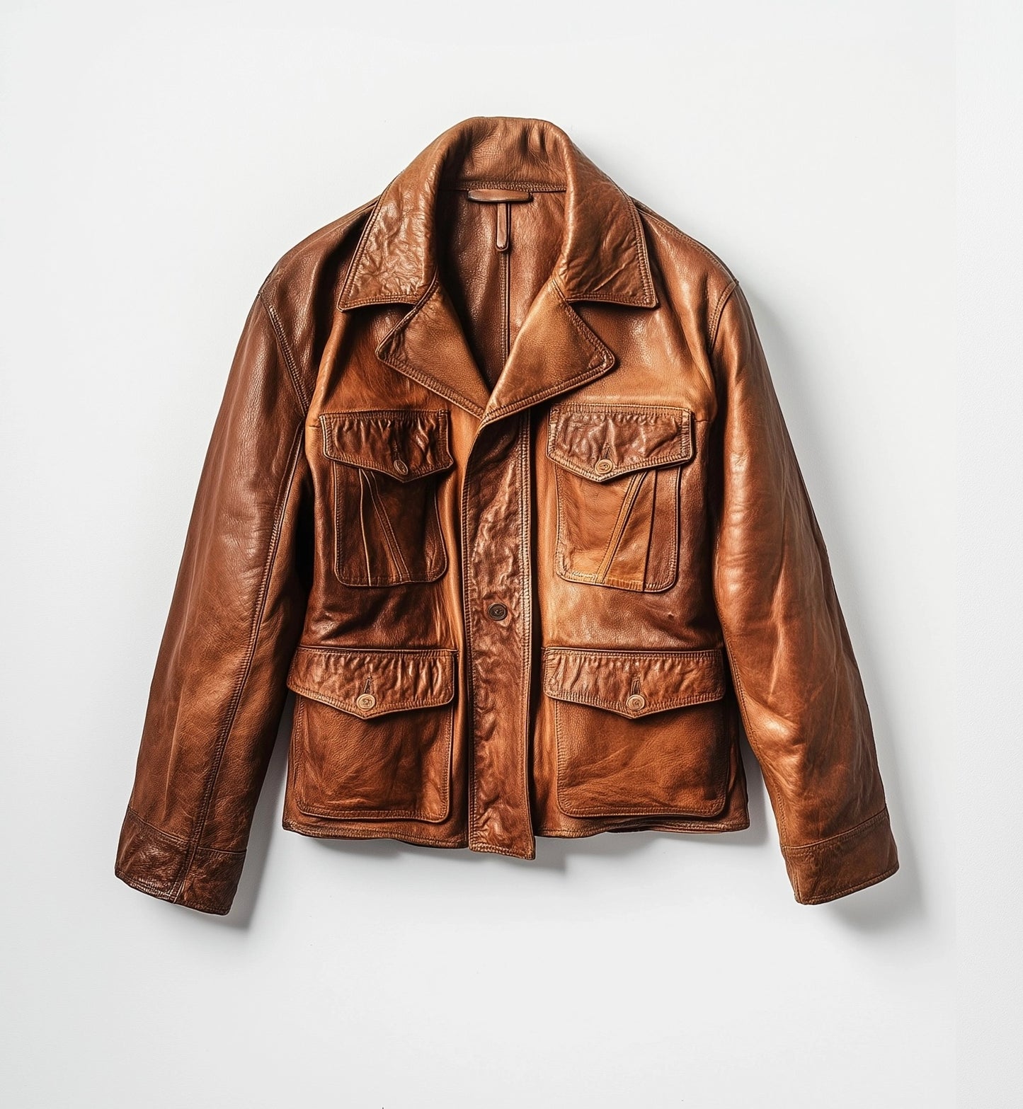 NOIR EDGE,WOMEN OVERSIZED DISTRESSED LEATHER JACKET