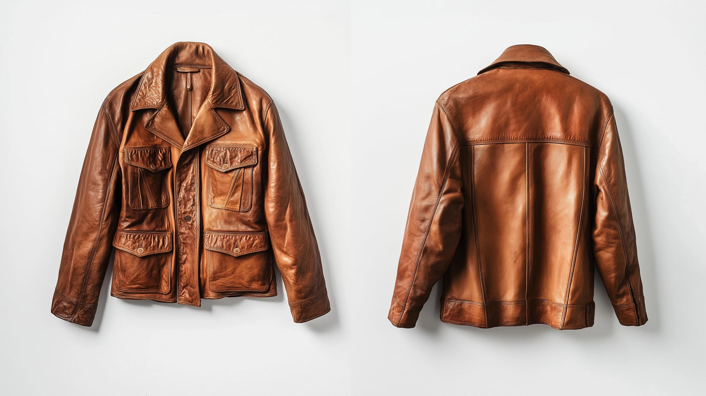 NOIR EDGE,WOMEN OVERSIZED DISTRESSED LEATHER JACKET