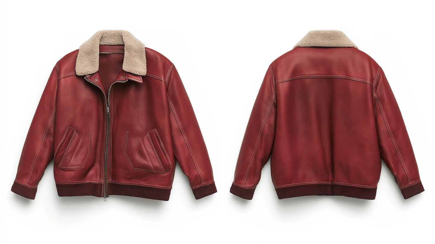 OXFORD CLASSIC, WOMEN OVERSIZED DISTRESSED LEATHER SHEARLING