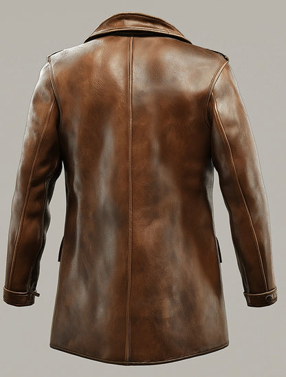 DOVER CLASSIC MEN'S  LEATHER COAT