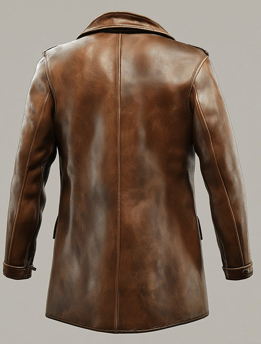 DOVER CLASSIC MEN'S  LEATHER COAT