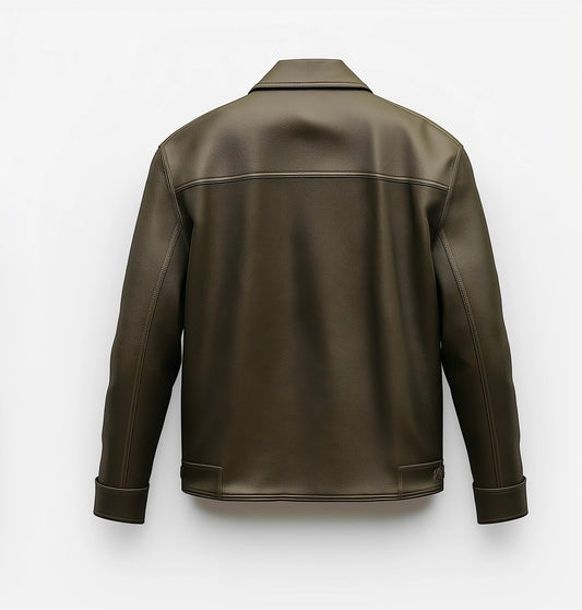 HAMPSTEAD HERITAGE MEN'S OVERSIZED LEATHER JACKET