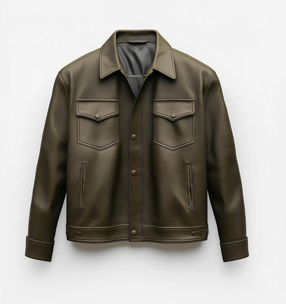 HAMPSTEAD HERITAGE MEN'S OVERSIZED LEATHER JACKET
