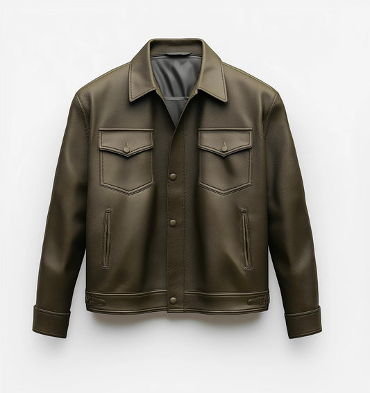 HAMPSTEAD HERITAGE MEN'S OVERSIZED LEATHER JACKET