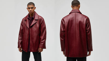 SOHO NIGHTS MEN'S OVERSIZED LEATHER JACKET