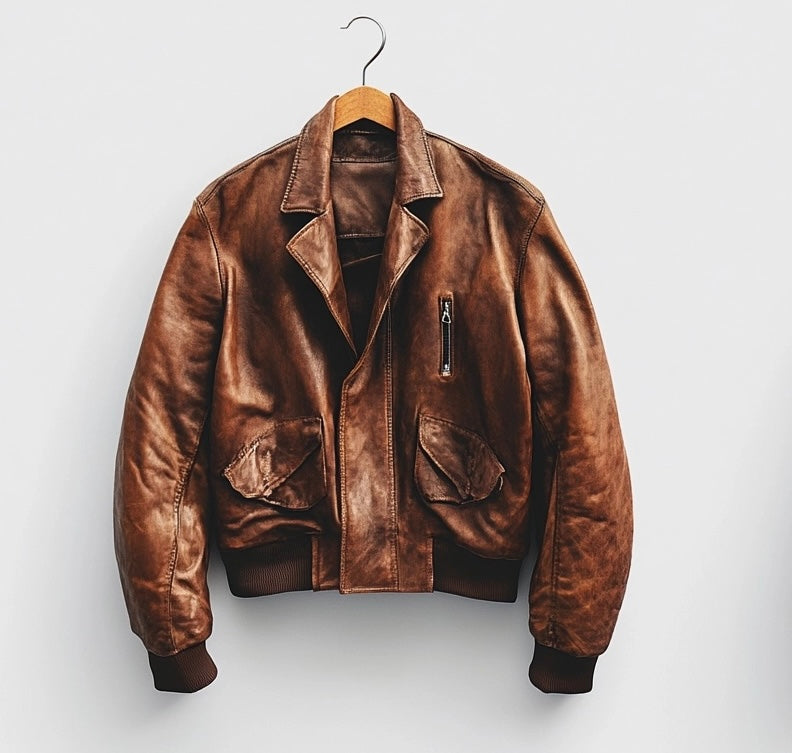 THE BROWN, WOMEN OVERSIZED LEATHER JACKET