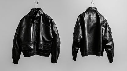 MONOCHROME MAJESTY WOMEN OVERSIZED LEATHER JACKET