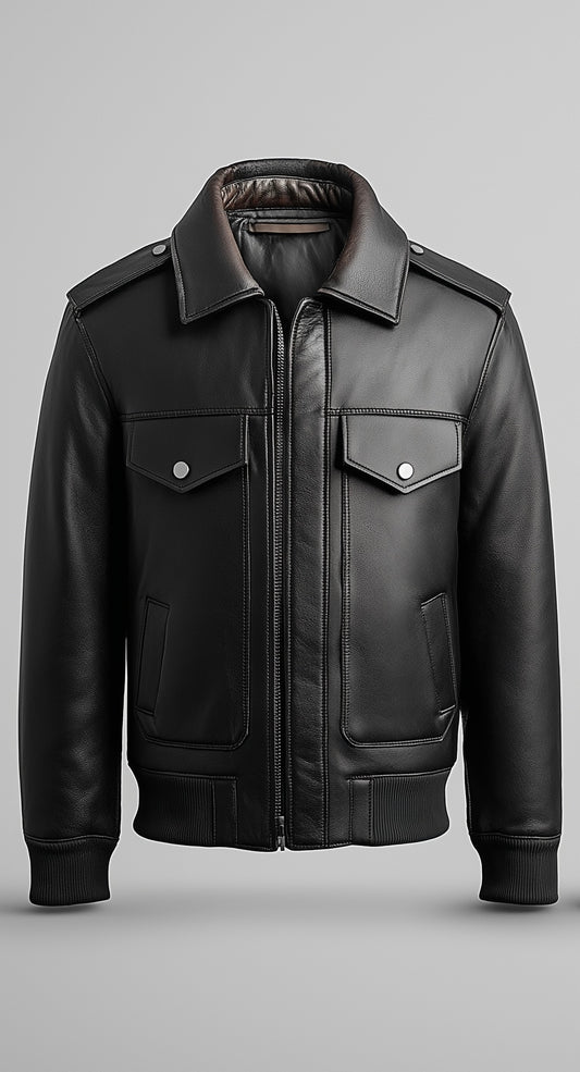 STREETWEAR MEN'S OVERSIZED LEATHER JACKET