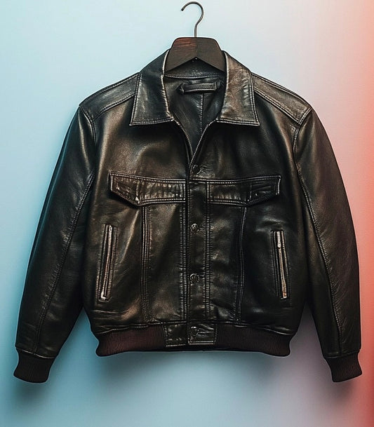 THE DARK KNIGHT MEN'S OVERSIZED LEATHER JACKET