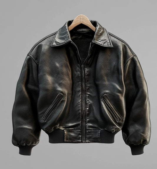 ETERNAL ELEGANCE WOMEN OVERSIZED LEATHER JACKET