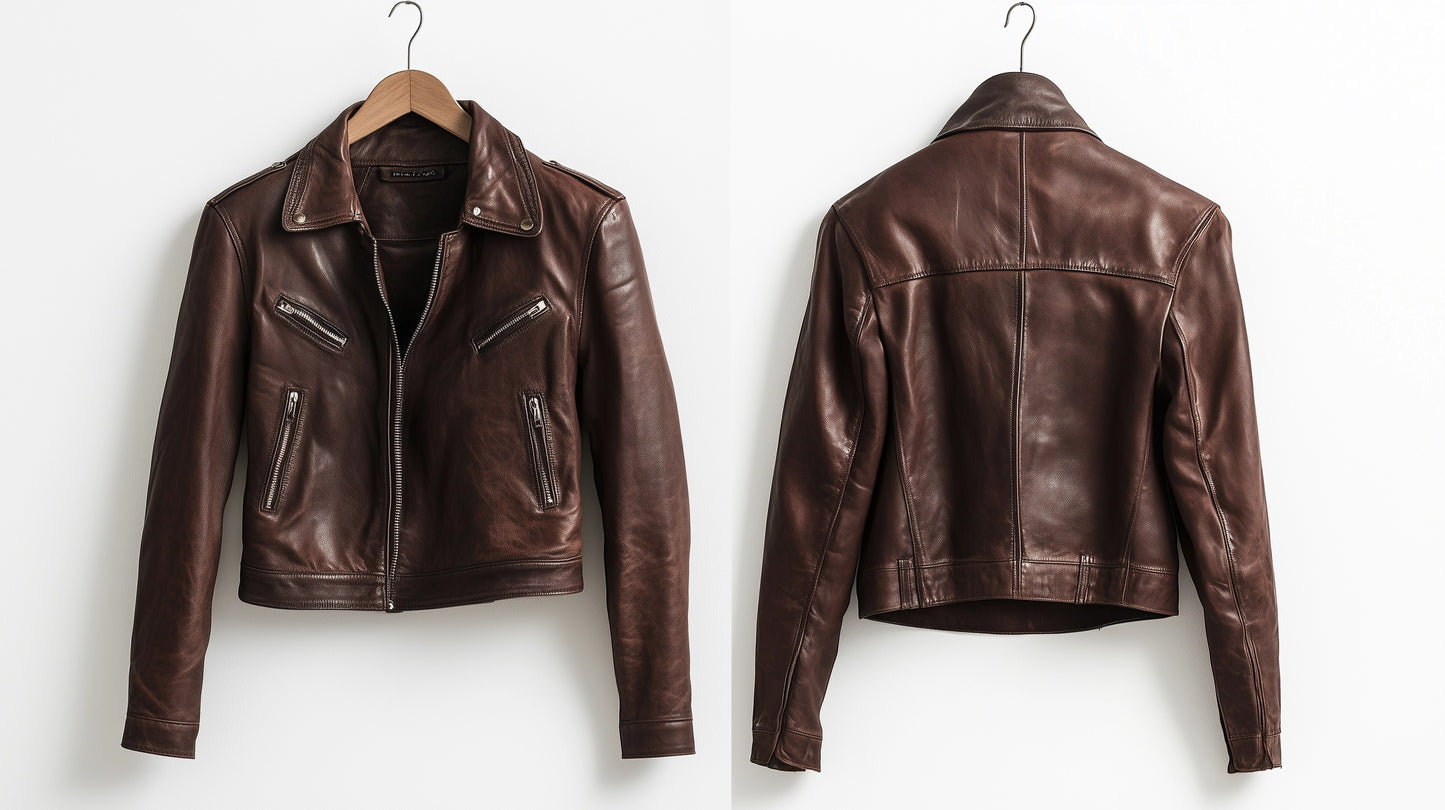 WOMEN CROPPED LEATHER JACKET