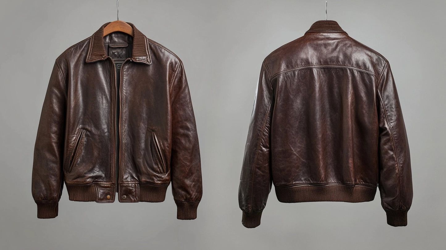 SIGNATURE MEN'S OVERSIZED BOMBER LEATHER JACKET