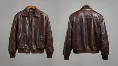 SIGNATURE MEN'S OVERSIZED BOMBER LEATHER JACKET