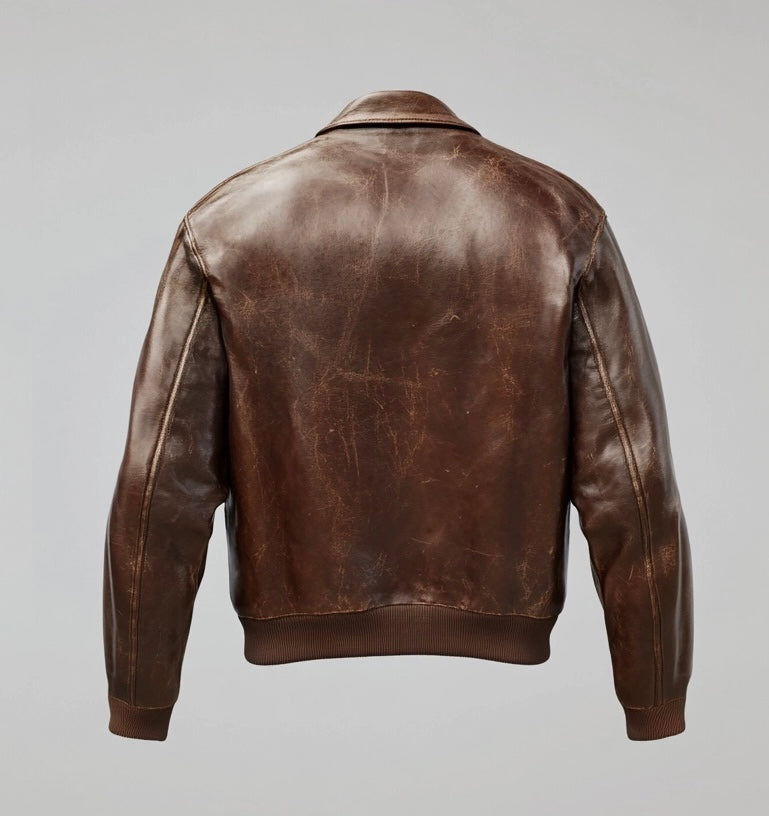 FIAS MEN'S OVERSIZED LEATHER JACKET