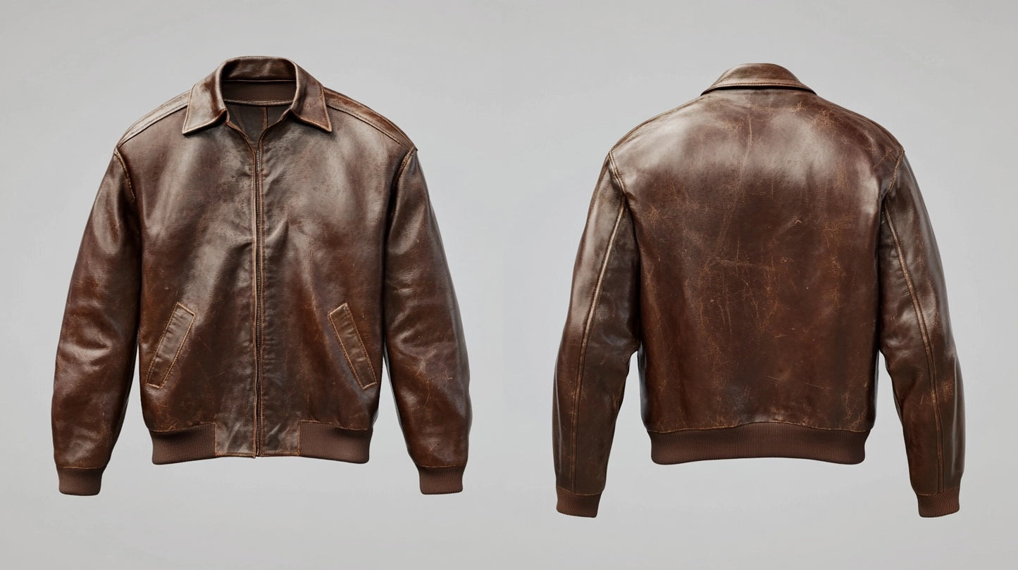 FIAS MEN'S OVERSIZED LEATHER JACKET