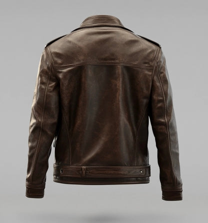 THE RIDER MEN'S BIKER LEATHER JACKET