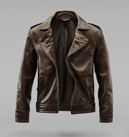 THE RIDER MEN'S BIKER LEATHER JACKET