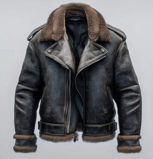 MEN'S OVERSIZED BIKER SHEARLING